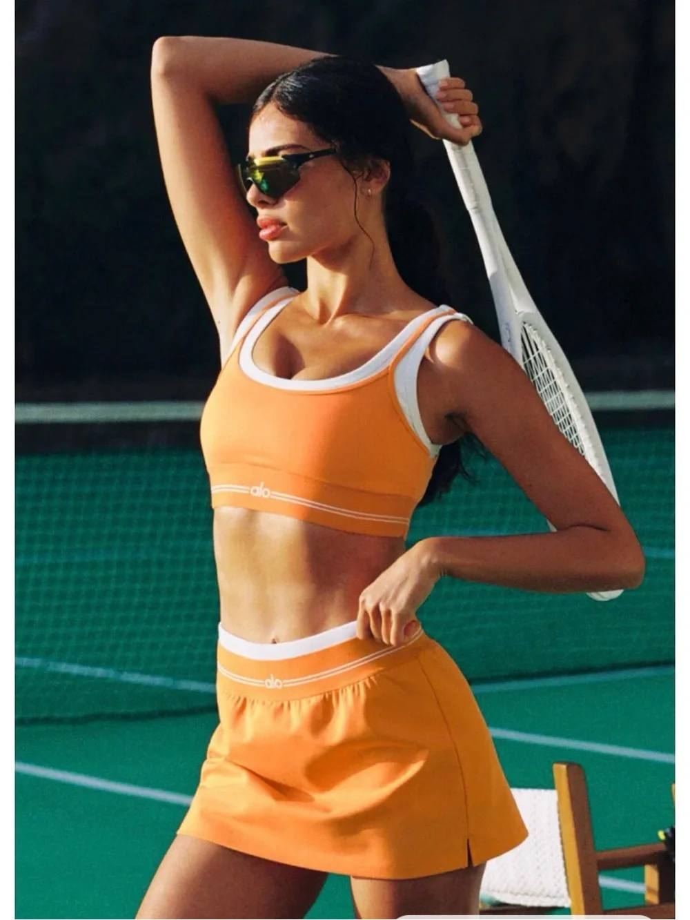 BEST SELLER airbrush better together tennis skirt Alo yoga satsuma breeze NWT